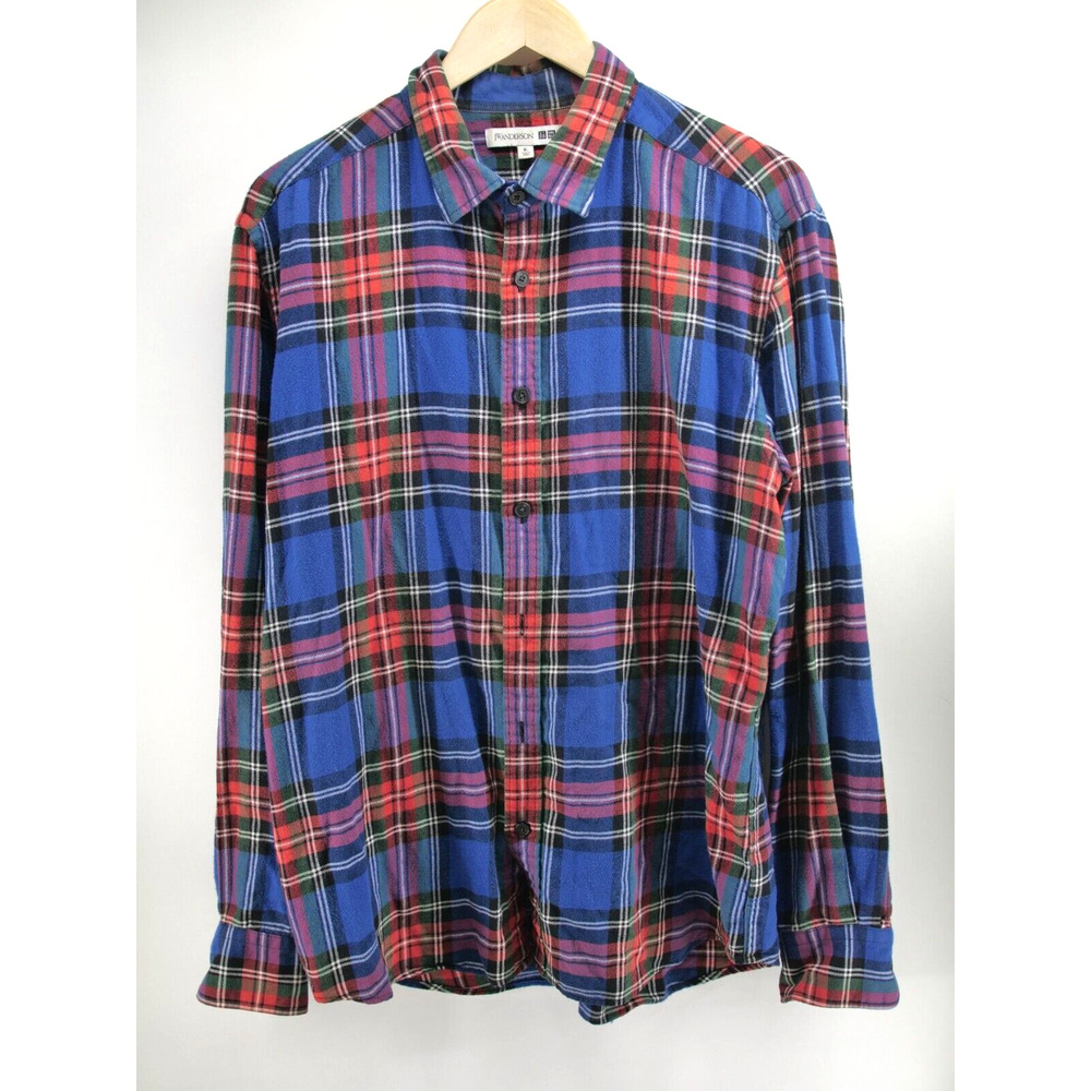UNIQLO x JW‎ Anderson Flannel Shirt Blue Red Size XL Plaid
